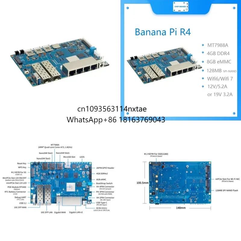 2026 Heiß! Banana Pi BPI R4 Wi – Bananapi Bpi R4 Wifi 7 Bewertung und Preis